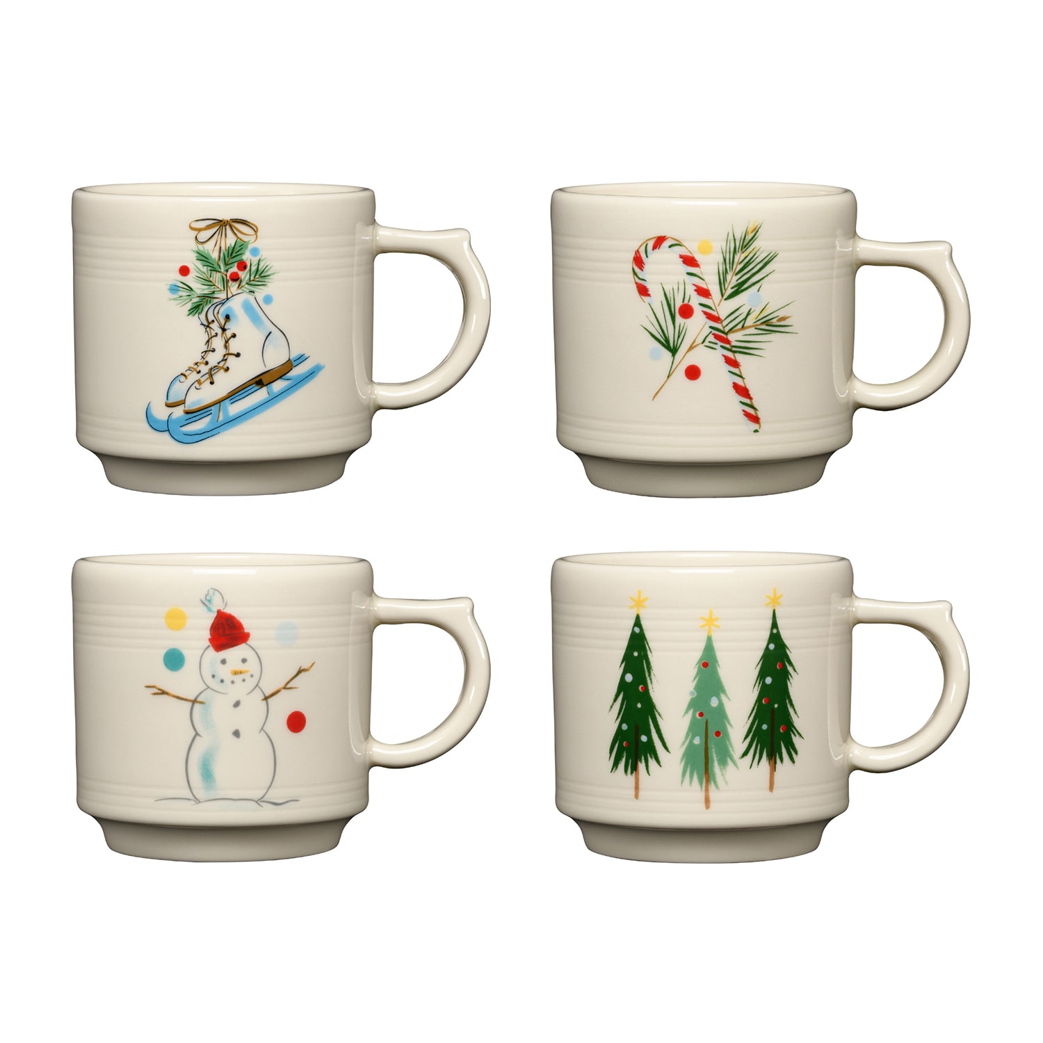 Fiesta Jolly Christmas Classic 4-pc. Holiday Coffee Mug