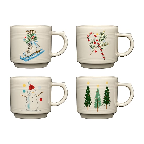 Fiesta Jolly Christmas Classic 4-pc. Holiday Coffee Mug