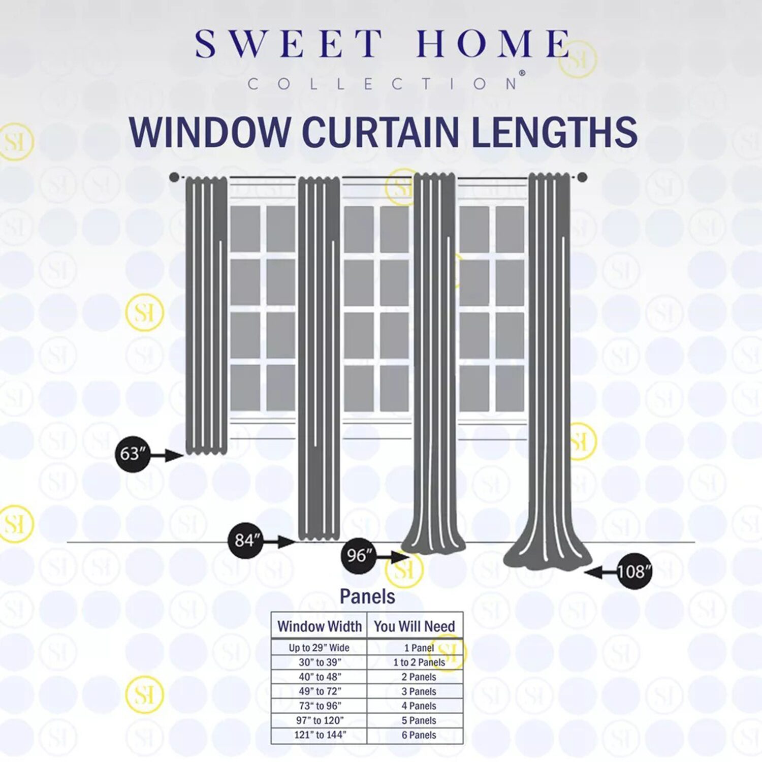 Sweet Home Collection Hopewell Old World Style Floral Lace Rod Pocket Sheer Single Curtain Panel