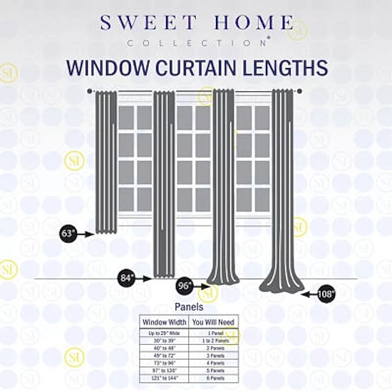 Sweet Home Collection Hopewell Old World Style Floral Lace Rod Pocket Sheer Single Curtain Panel