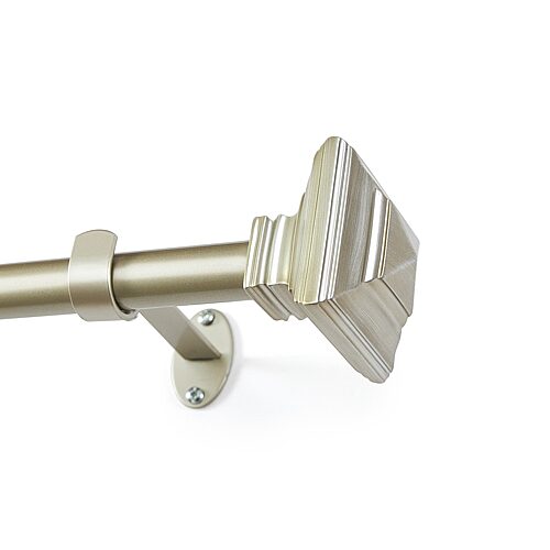 Threadmade Florence 1 In Adjustable Curtain Rod In Gray