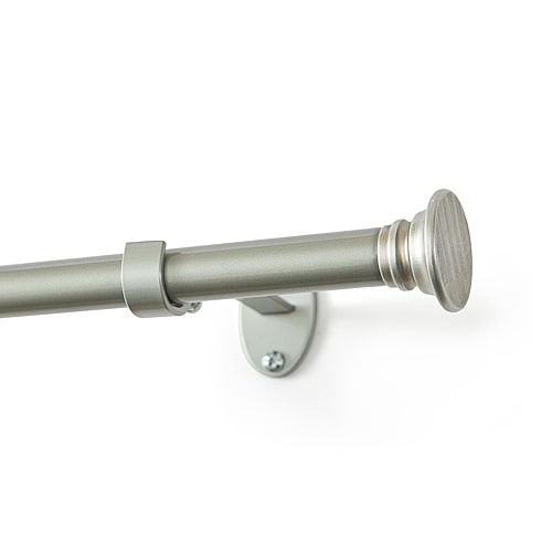 Threadmade Shaker 3/4 In Adjustable Curtain Rod In Gray