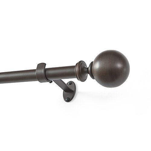 Threadmade Cordelia 1 In Adjustable Curtain Rod In Brown