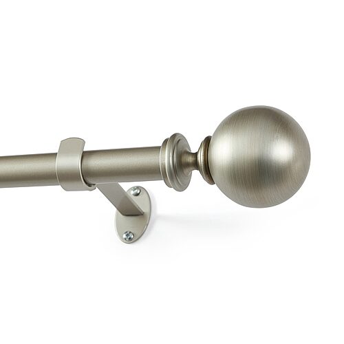 Threadmade Cordelia 1 In Adjustable Curtain Rod In Gray