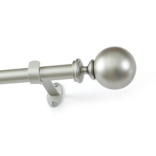 Threadmade Cordelia 1 In Adjustable Curtain Rod In Silver