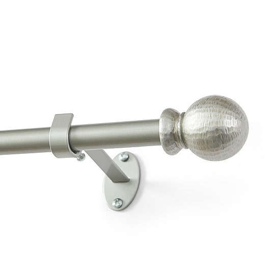 Farmhouse Ball 3/4-Inch Adjustable Decorative Window Curtain Rod