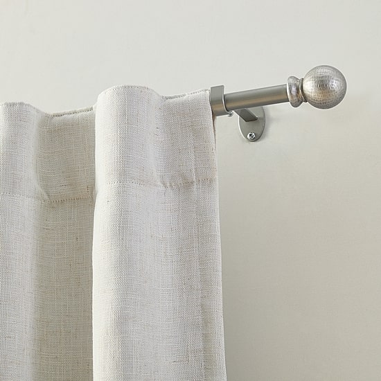 Farmhouse Ball 3/4-Inch Adjustable Decorative Window Curtain Rod