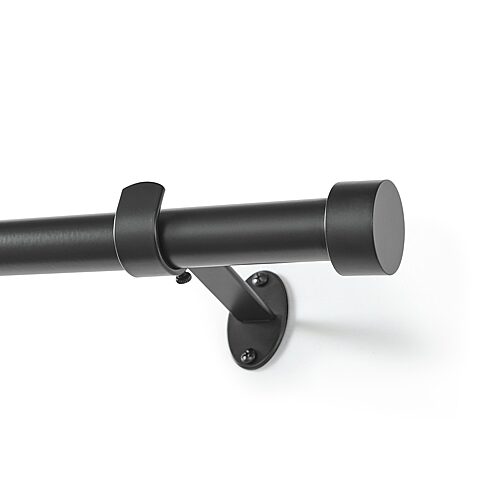 Threadmade Serena 1 In Adjustable Curtain Rod In Gray