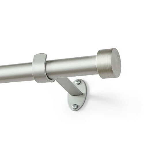Threadmade Serena 1 In Adjustable Curtain Rod In Black