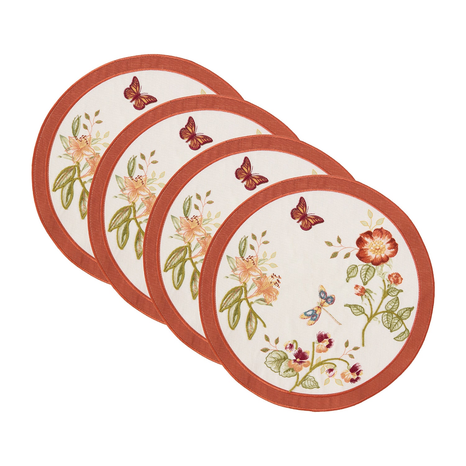 Lenox Butterfly Meadow Fall Embroidered 4-pc. Placemat
