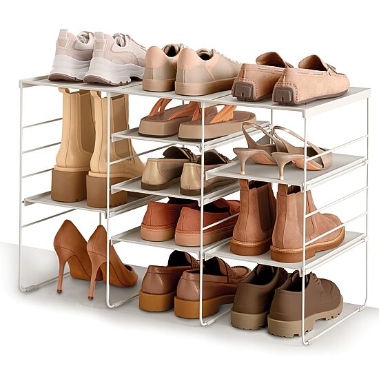 Joseph Joseph  Level Plus Adjust Stackable 12-Compartment 12-Shelf Shoe Rack