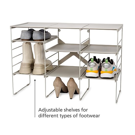 Joseph Joseph  Level Plus Adjust Stackable 12-Compartment 12-Shelf Shoe Rack
