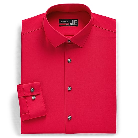 J. Ferrar 360 Stretch Performance Mens Slim Fit Stretch Fabric Long Sleeve Dress Shirt