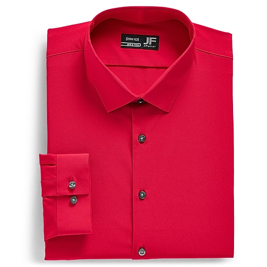 J. Ferrar 360 Stretch Big And Tall Mens Regular Fit Stretch Fabric Long Sleeve Dress Shirt