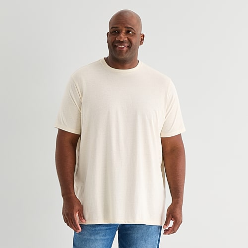 St. John's Bay Super Soft Mens Crew Neck Short Sleeve Big and Tall T-Shirt, 5x-large Tall, White