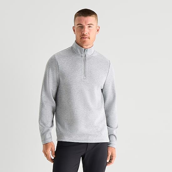 Stylus Mens Mock Neck Long Sleeve Quarter-Zip Pullover