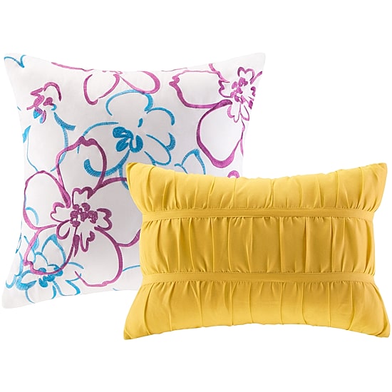 Intelligent Design Ashley Antimicrobial Floral Comforter Set with decorative pillows