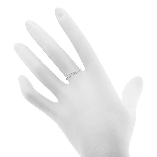 Itsy Bitsy Womens Sterling Silver Heart Hypoallergenic Delicate Cocktail Ring