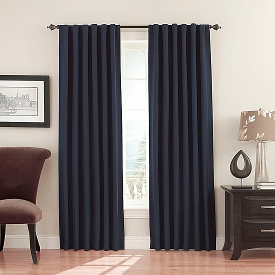 Eclipse Fresno Rod Pocket Blackout Single Curtain Panel