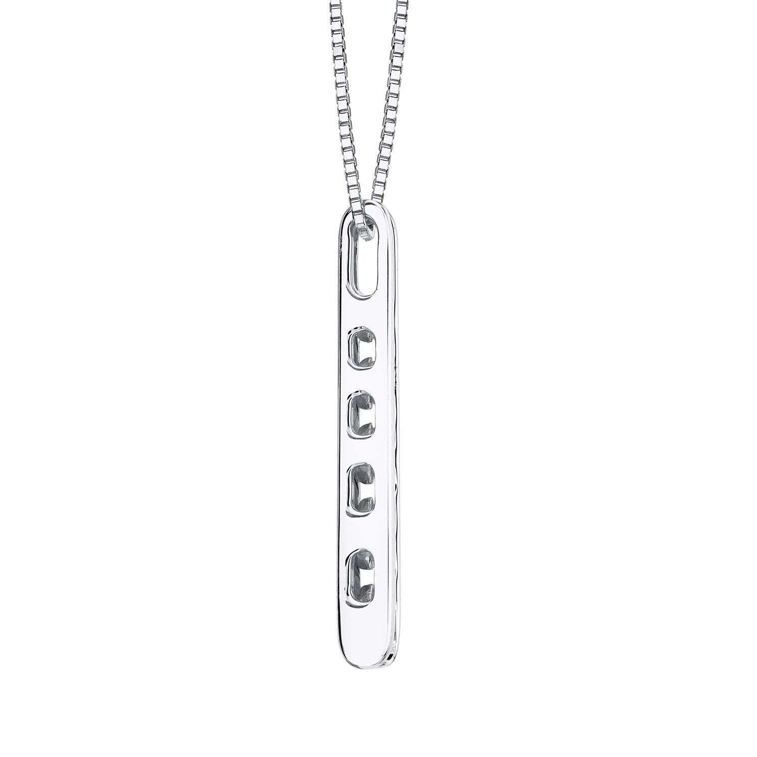 5- Stone Ladder Sirena Womens 1/2 CT. T.W. Natural White Diamond 14K Gold Pendant Necklace