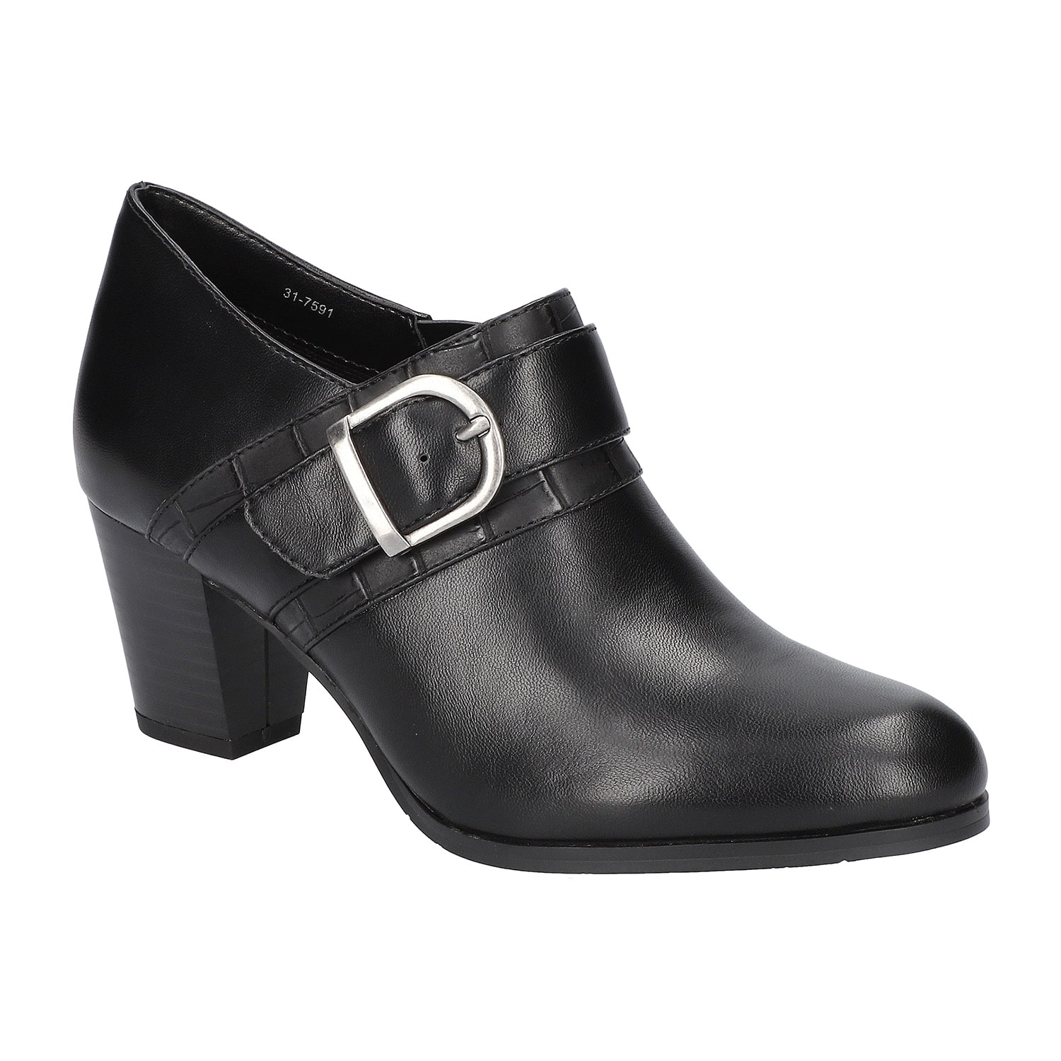 Easy Street Della Womens Round Block Heel Pumps