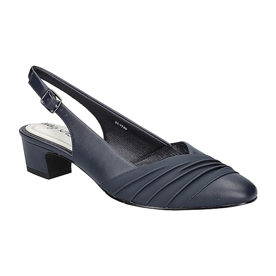 Easy Street Bates Womens Round Closed Toe Block Heel Pumps