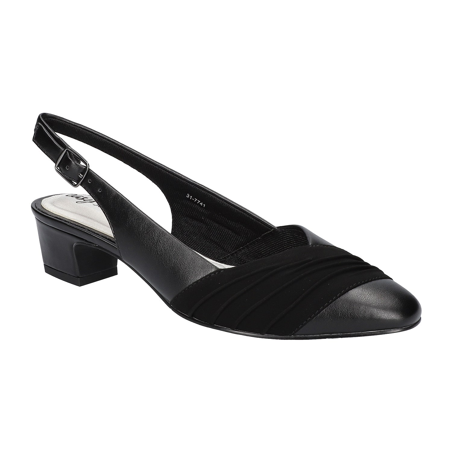 Easy Street Bates Womens Round Closed Toe Block Heel Pumps