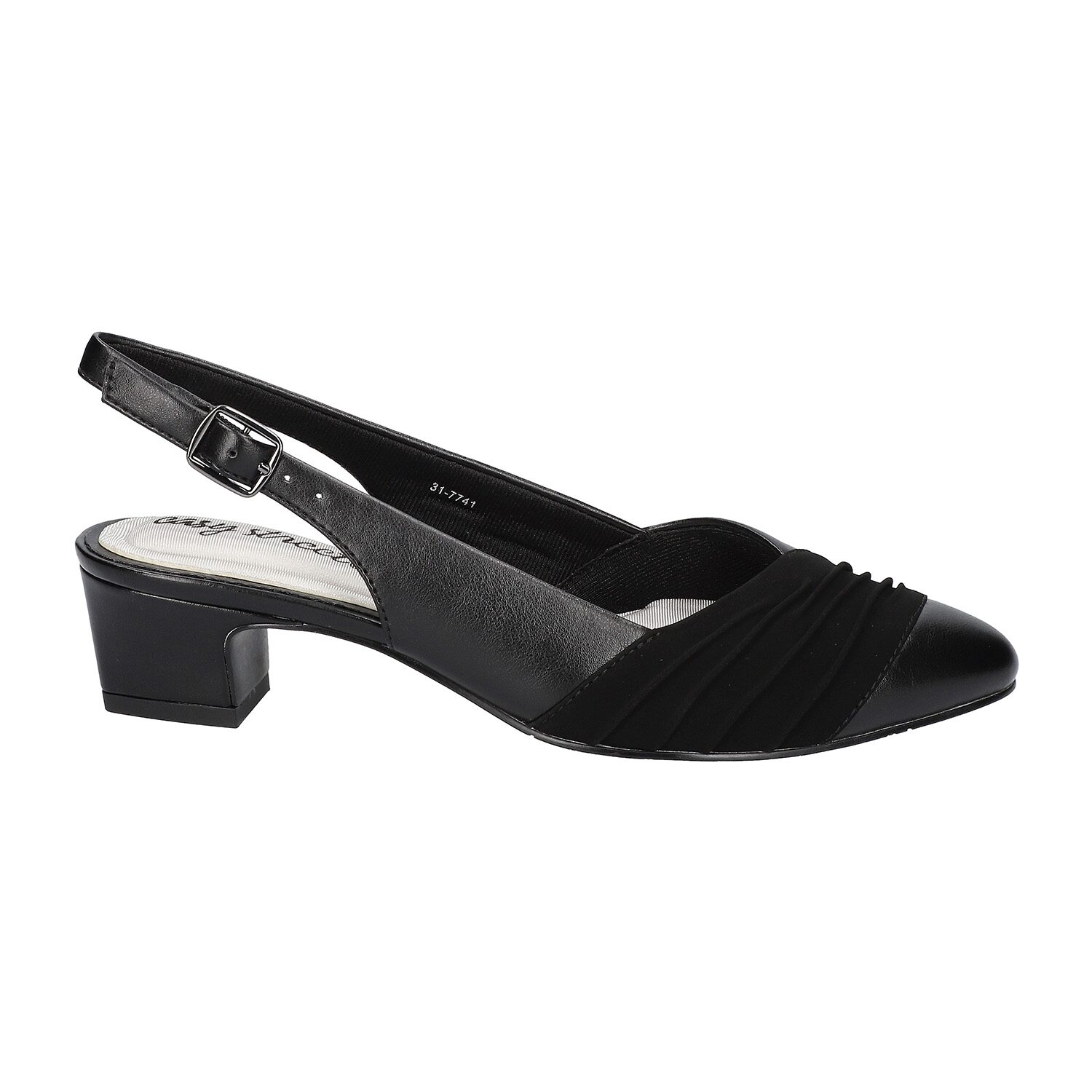 Easy Street Bates Womens Round Closed Toe Block Heel Pumps