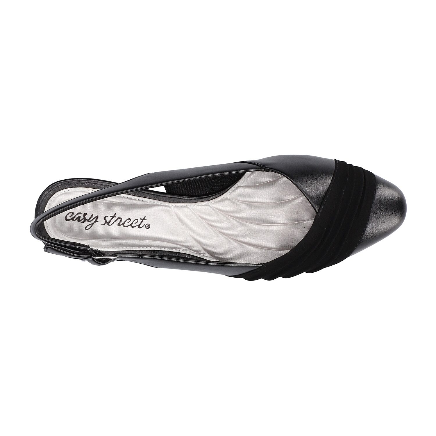 Easy Street Bates Womens Round Closed Toe Block Heel Pumps