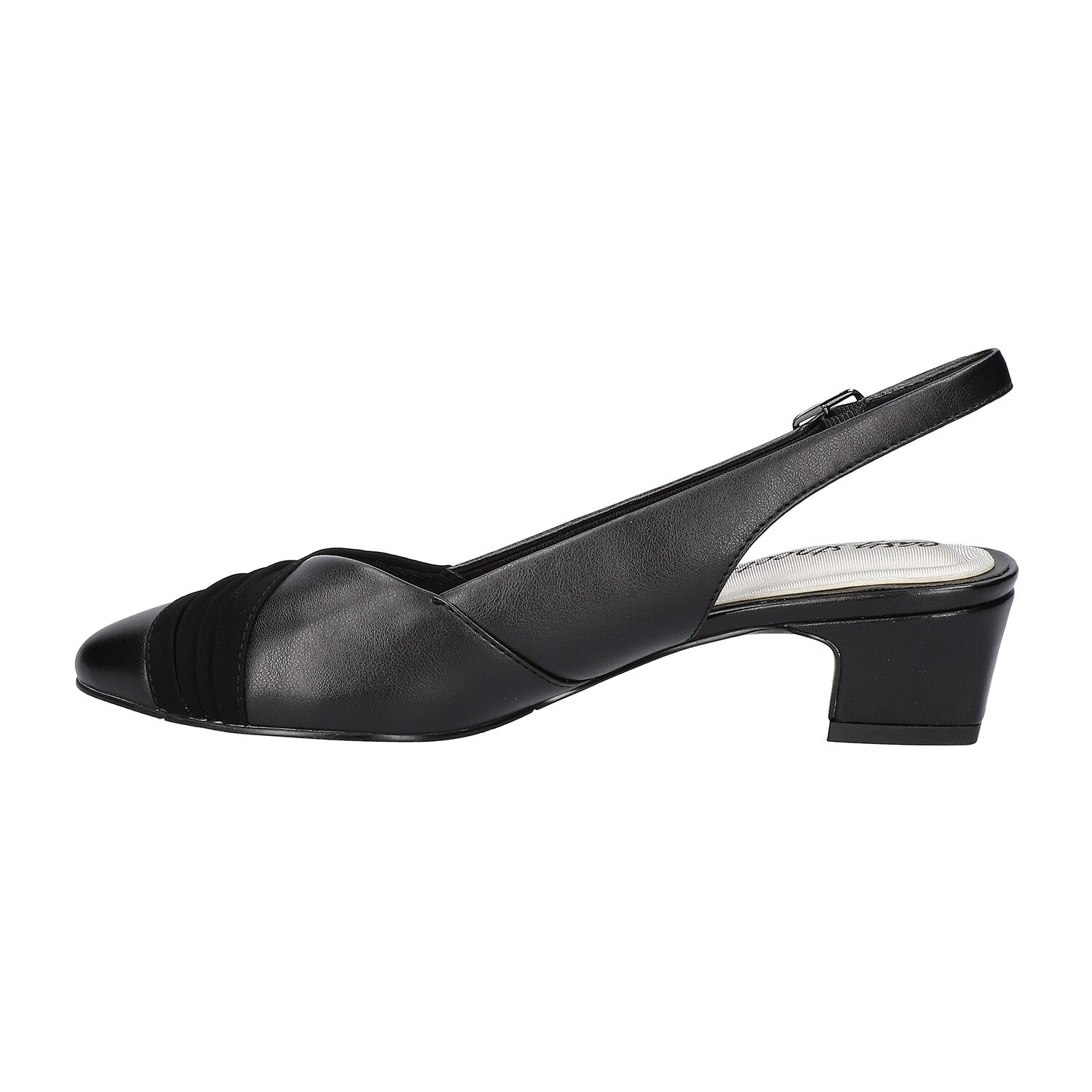 Easy Street Bates Womens Round Closed Toe Block Heel Pumps