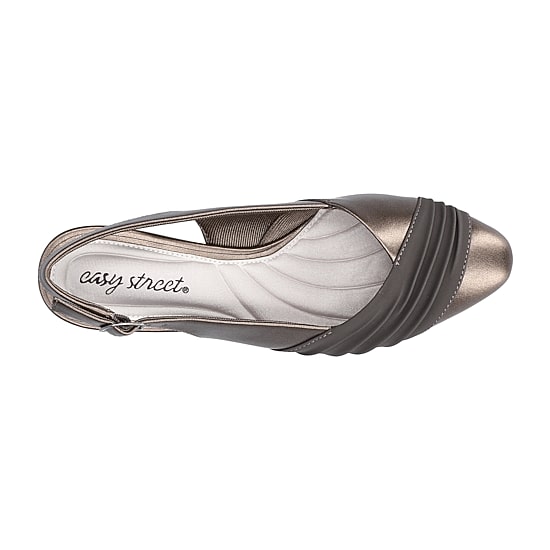 Easy Street Bates Womens Round Block Heel Pumps