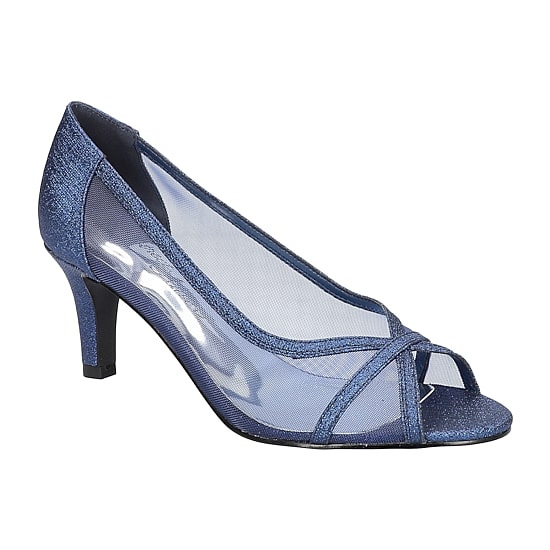 Easy Street Picaboo Womens Round Open Toe Stiletto Heel Pumps