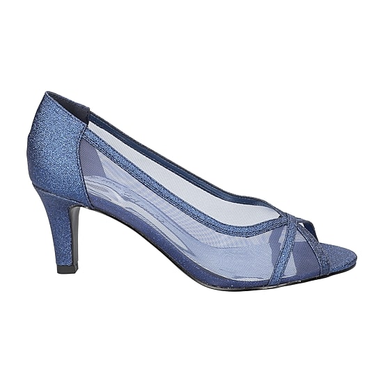 Easy Street Picaboo Womens Round Open Toe Stiletto Heel Pumps