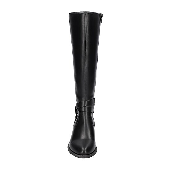 Easy Street Womens Anissa Stacked Heel Riding Boots