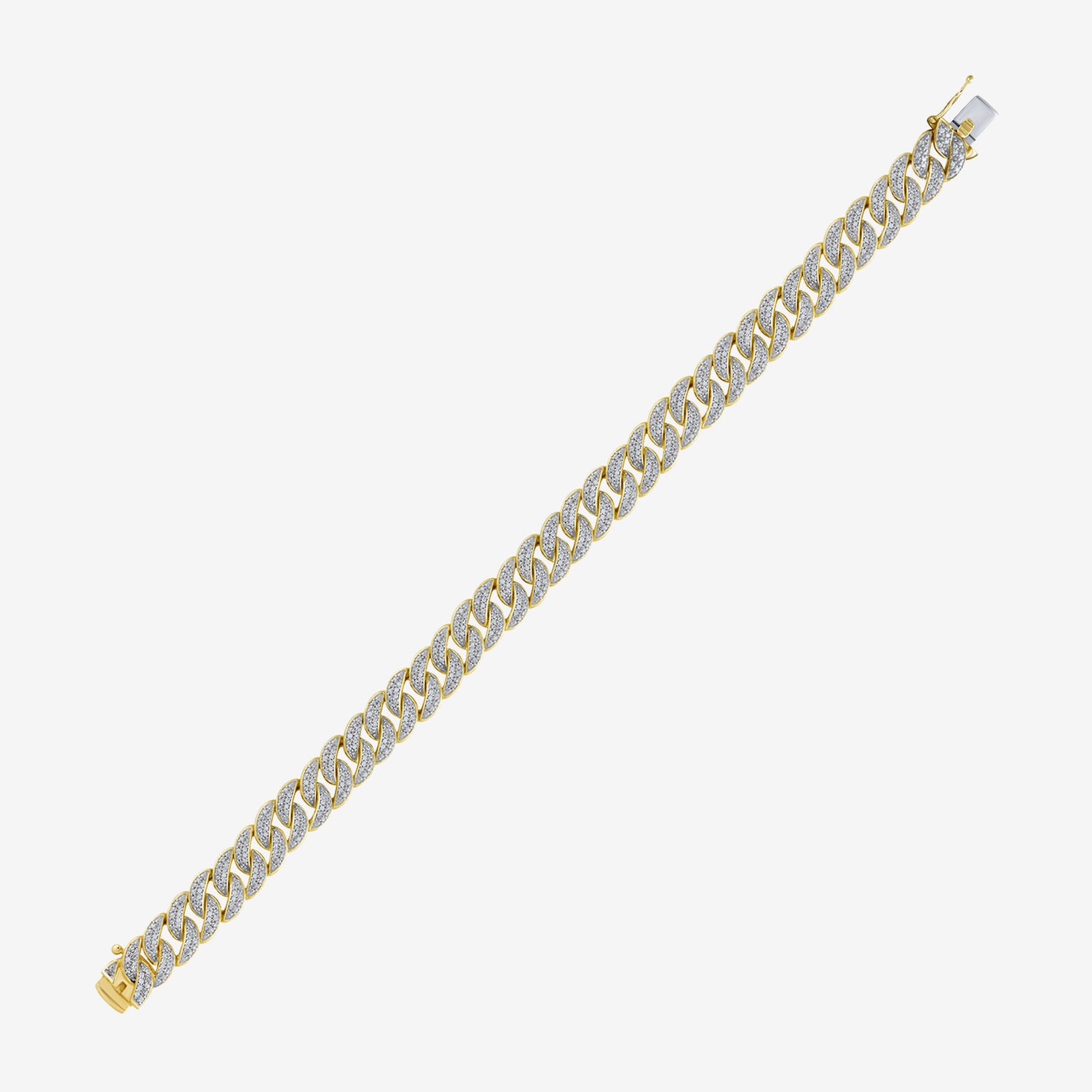 Mens 14K Gold Over Silver Sterling Silver 8 1/2 Inch Solid Chain Bracelet