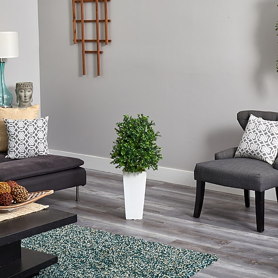 Sweet Grass Artificial Plant in White Tower Planter (Indoor/Outdoor)