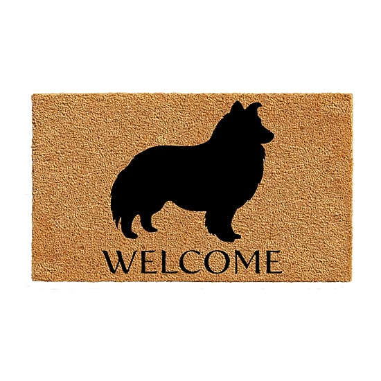 Calloway Mills Shetland Sheepdog Outdoor Rectangular Doormat