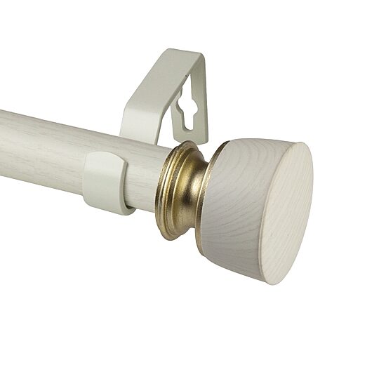 Rod Desyne Nuno Faux Wood 1 IN Adjustable Curtain Rod