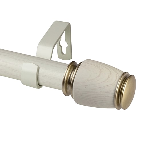 Rod Desyne Romilda Faux Wood 1 IN Adjustable Curtain Rod