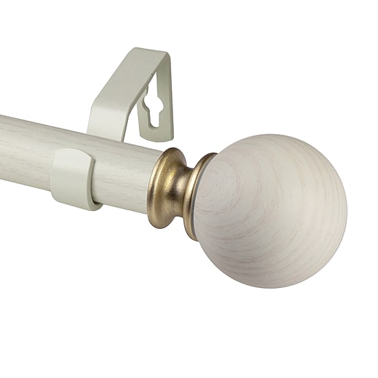 Rod Desyne Fino Faux Wood 1 IN Adjustable Curtain Rod