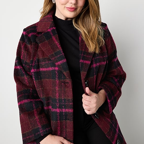 Liz Claiborne Womens Midweight Plus Peacoat