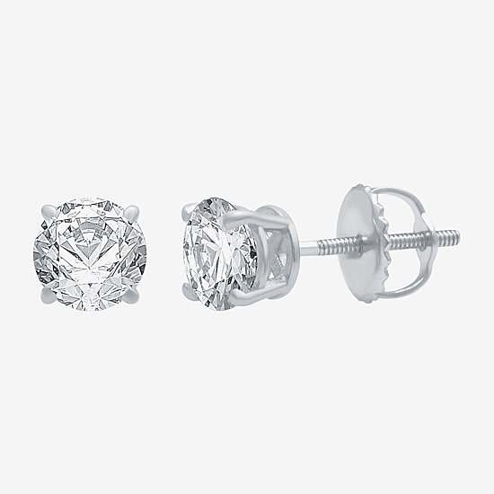 Ever Star (G / VS2) 1 1/2 CT. T.W. Lab Grown White Diamond 14K Gold 5.8mm Stud Earrings