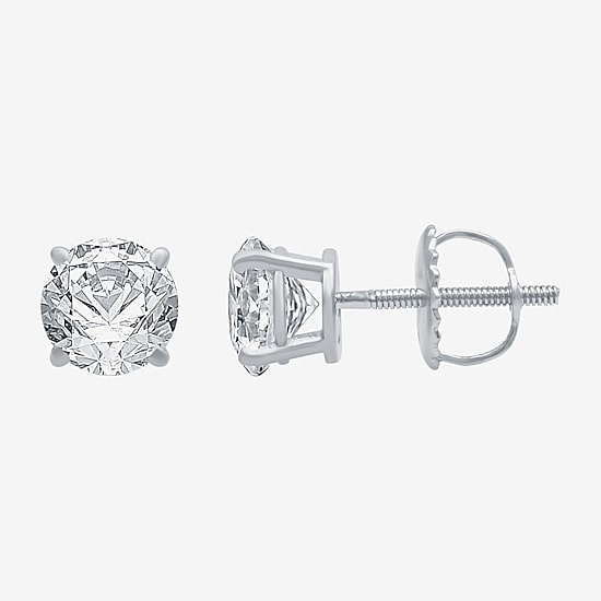 Ever Star (G / VS2) 1 1/2 CT. T.W. Lab Grown White Diamond 14K Gold 5.8mm Stud Earrings