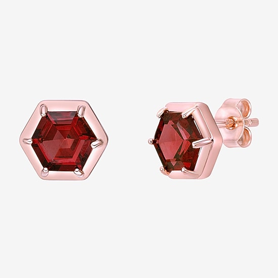 Gemstone Sterling Silver 8mm Stud Earrings