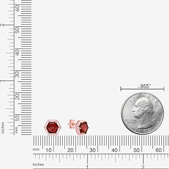 Gemstone Sterling Silver 8mm Stud Earrings