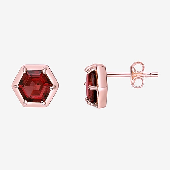 Gemstone Sterling Silver 8mm Stud Earrings