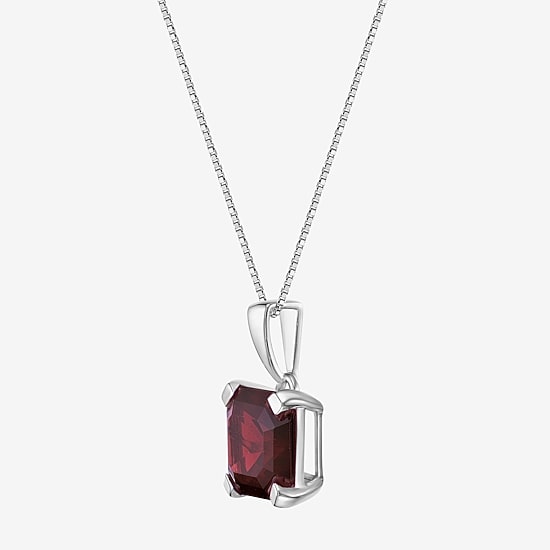 Gemstone Sterling Silver Pendant Necklace