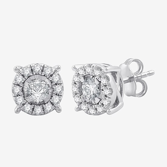 Diamond Blossom Womens 1 CT. T.W. Lab Grown White Diamond Sterling Silver Round 2-pc. Jewelry Set