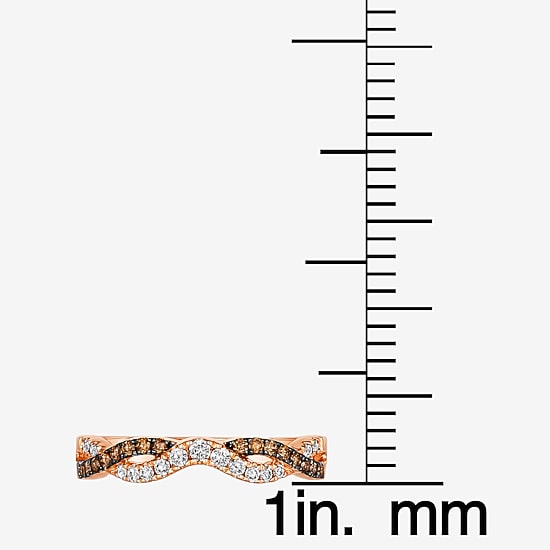 Le Vian® Ring featuring 1/6 CT. Nude Diamonds™ 1/8 CT. Chocolate Diamonds® set in 14K Strawberry Gold®