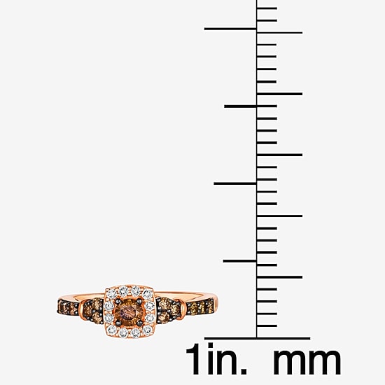 Le Vian® Ring featuring 3/8 CT. Chocolate Diamonds® 1/8 CT. Nude Diamonds™ set in 14K Strawberry, Vanilla, or Honey Gold®